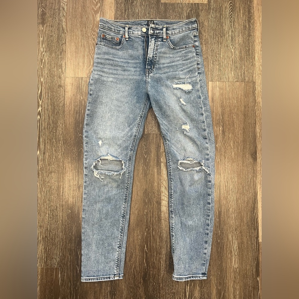GAP Light Blue Distressed Skinny Jeans